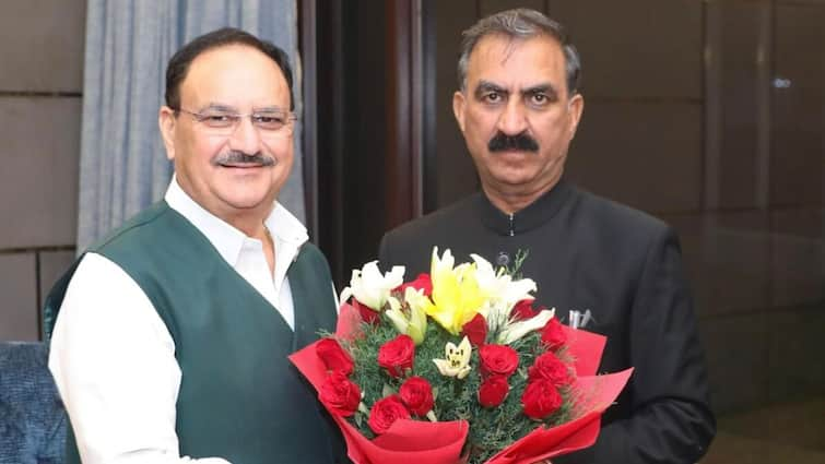 CM Sukhwinder Singh meet Health Minister JP Nadda in Delhi ann दिल्ली में स्वास्थ्य मंत्री जेपी नड्डा से मिले मुख्यमंत्री सुखविंदर सिंह, हिमाचल के लिए क्या मांगा?