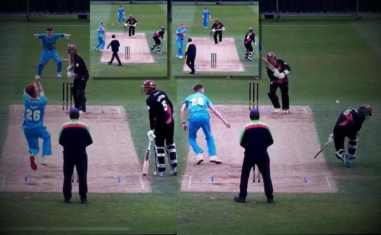 Somerset vs Yorkshire Ned Leonard Strange interesting Dismissal by Ben Cliff video Watch: दोस्त दोस्त ना रहा... देखें कैसे बल्लेबाज़ का दुश्मन बना साथी खिलाड़ी, खुद करवा दिया आउट!