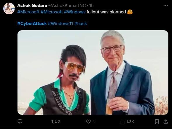 @AKSHAYHISTORY के अकाउंट से लिखा गया कि कई जगह पर क्राउड स्ट्राइट अटैक देखने को मिला है. क्या आप भी इस तरह की समस्या का सामना कर रहे हैं?