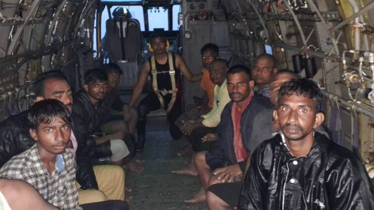 Andhra Floods: Indian Navy Rescues 28 Stranded Individuals From Koyamadaram; Heavy Rain Likely To Continue Andhra Floods: Indian Navy Rescues 28 Stranded Individuals From Koyamadaram; Heavy Rain Likely To Continue