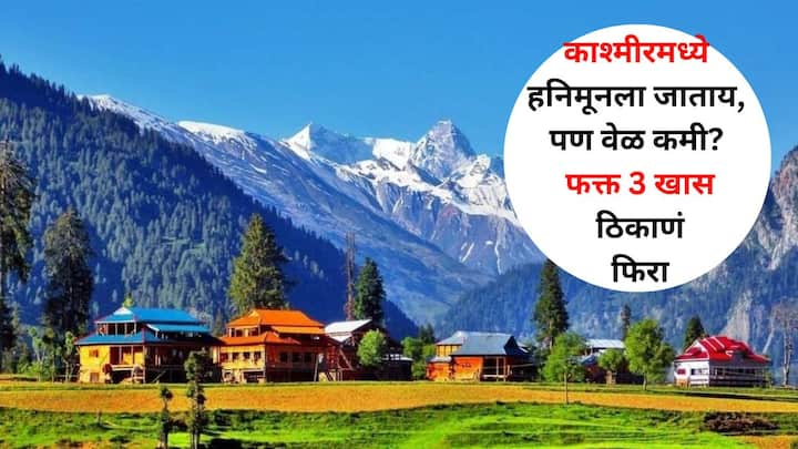 Travel : काश्मीरमध्ये हनिमूनला जाताय, पण तुमच्याकडे वेळ कमी आहे, तसेच जर तुम्हाला कमी बजेटमध्ये सहलीचे नियोजन करायचे असेल तर आधी जम्मू-काश्मीरमधील काही खास ठिकाणांची यादी बनवा.