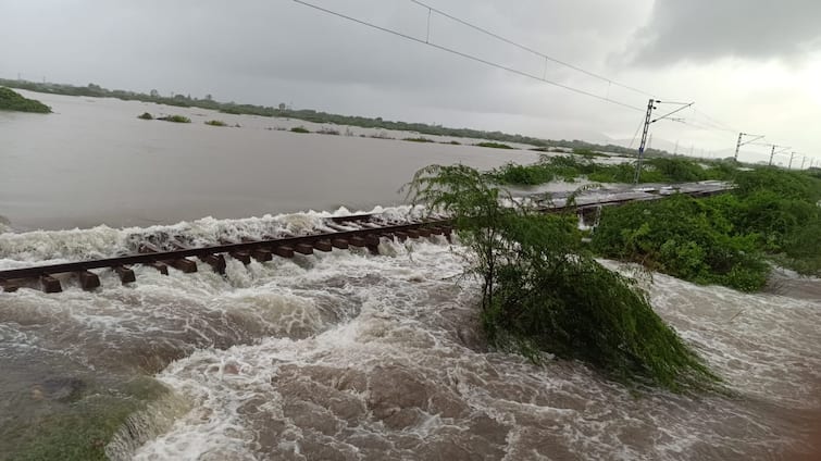 Heavy rain in Porbandar disrupted train services Gujarat Rain: પોરબંદરમાં પડેલા ભારે વરસાદથી ટ્રેન વ્યવહાર ખોરવાયો, જાણો કઈ કઈ ટ્રેનો થઈ રદ