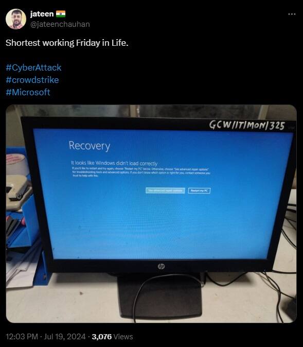 हालांकि, टेक कंपनी माइक्रोसॉफ्ट की ओर से कहा गया कि वह उस मामले की जांच-पड़ताल में जुटी है, जिसमें यूजर्स उसकी ऐप और सेवाओं को एक्सेस नहीं कर पा रहे थे.