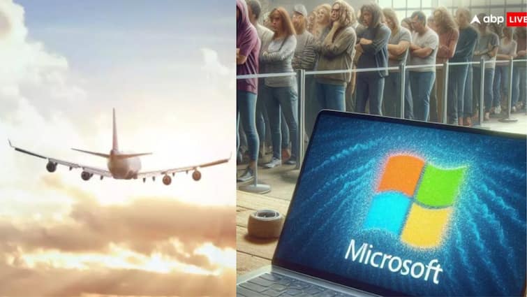 due to Microsoft glitch disrupts flight services in Chennai for 2nd day - passengers suffer Microsoft Window:  மைக்ரோசாஃப்ட் கோளாறு - 2வது நாளாக சென்னையில் விமான சேவை பாதிப்பு - 16 சேவைகள் ரத்து, பயணிகள் அவதி