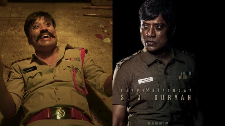 s j suryah veera dheera sooran movie first look revealed S J Suryah : ஒரே நாளில் வெளியான இரண்டு போஸ்டர்கள்...இரண்டிலும் போலீஸாக நடிக்கும் எஸ்.ஜே. சூர்யா
