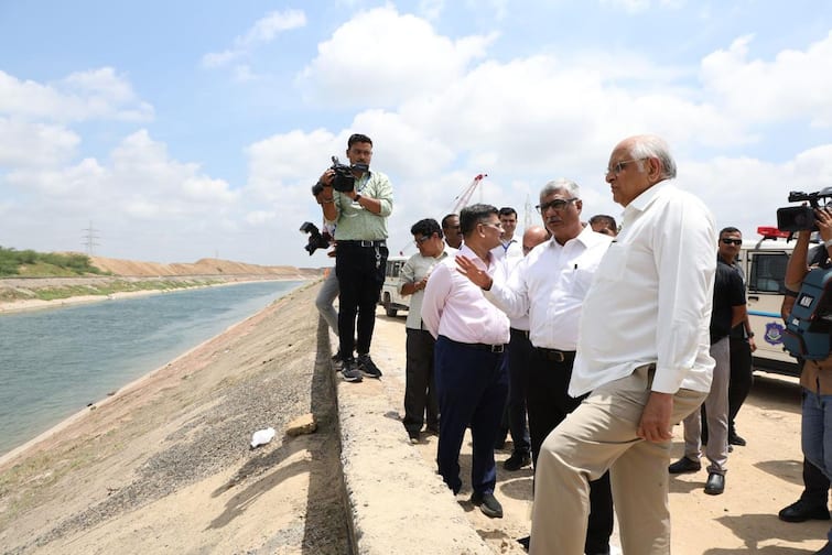 Chief minister bhupendra patel irrigation scheme nalkantha મુખ્યમંત્રી ભૂપેન્દ્ર પટેલે નળકાંઠા વિસ્તાર માટેની સિંચાઈ યોજનાની જાત માહિતી મેળવી