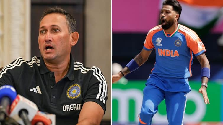 Ajit Agarkar Not Impressed With Hardik Pandya Captaincy Gujarat Titans Mumbai Indians BCCI Gambhir Ajit Agarkar's Concerns Over Hardik Pandya's Captaincy Effectiveness Led To Leadership Shake-Up- Report