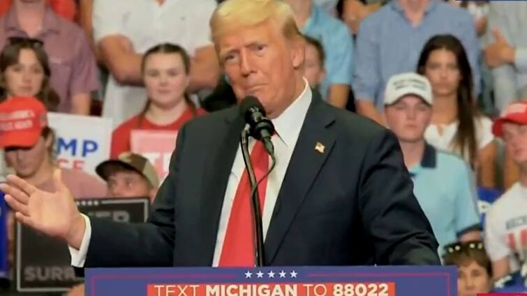 US Donald Trump Assassination Attempt Michigan Rally Took Bullet For Democracy 'Took Bullet For Democracy': Trump Tells Supporters In First Rally After Assassination Attempt