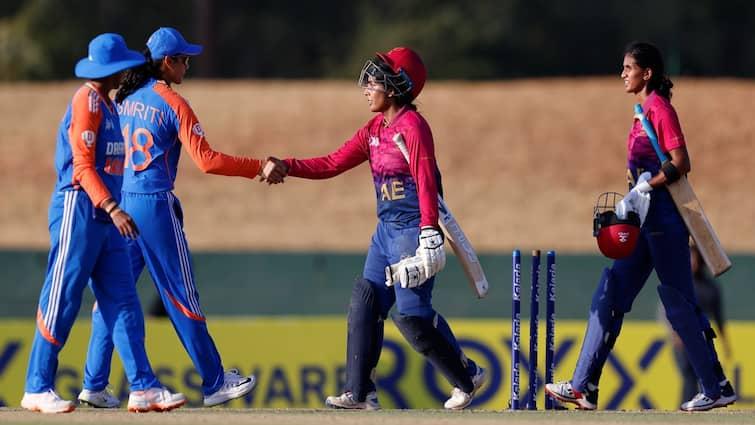 Women Asia Cup 2024 India Women Thump UAE Women 78 Runs Register Consecutive Wins Tanuja Kanwar Harmanpreet Kaur Richa Ghosh Women's Asia Cup 2024: India Women Thump UAE Women By 78 Runs, Register Consecutive Wins