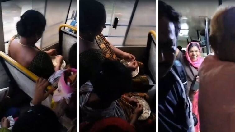 TGSRTC Bus ride viral video woman peeling Garlic while travelling to Hanamkonda to Siddipet TGSRTC Viral Video: ఆర్టీసీ బ‌స్సులో మహిళలు ఫ్రీగా వెళ్తూ ఏం చేశారో తెలుసా? నవ్వుకుంటున్న నెటిజన్లు!