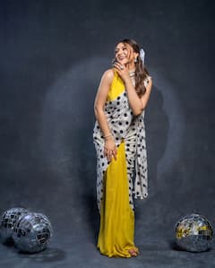 Hansika Motwani Gives Retro Vibes In A Polka Dot Saree; SEE PICS