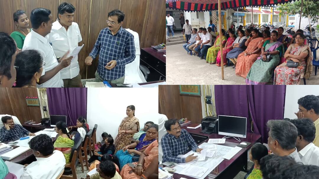 Kanchipuram Indefinite sit-in by protesting councilors against DMK Mayor at Kanchipuram Corporation office tnn காஞ்சிபுரம் மாநகராட்சியில் அடுத்த பிரச்சினை.. உள்ளிருப்பு போராட்டத்தில் கவுன்சிலர்கள்.. என்ன நடக்கிறது அங்கே ?