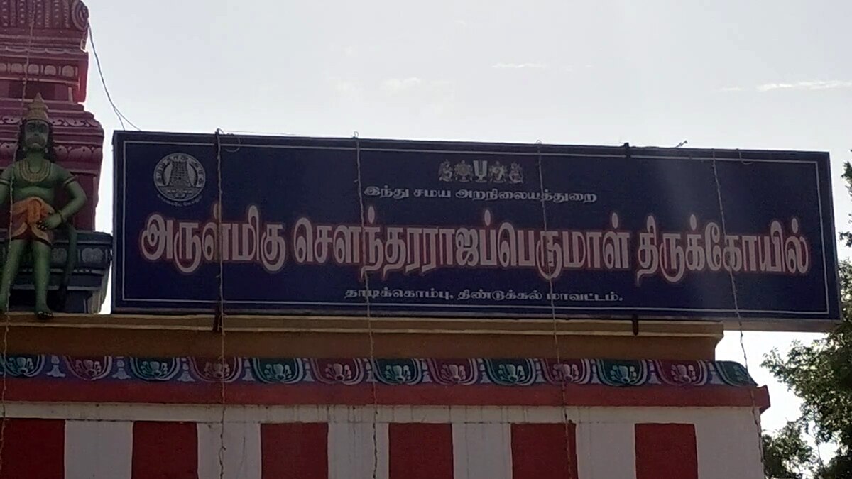 தாடிக்கொம்பு சவுந்தரராஜ பெருமாள் கோவிலில் ஆடிப்பெரும் திருவிழா தேரோட்டம் கோலாகலம்