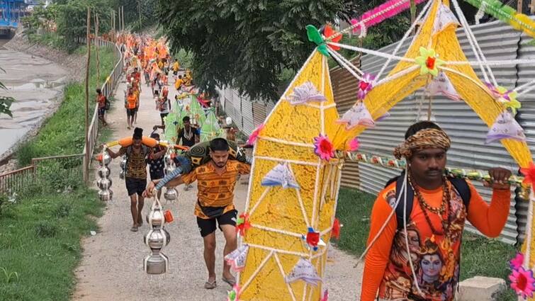 Sawan 2024 Devotees crowd haridwar shiv temple at morning at loud of har har mahadev ann Sawan 2024: भगवान शिव एक महीने ससुराल में रहेंगे विराजमान, यहीं से संभालेंगे सृष्टि का कार्यभार