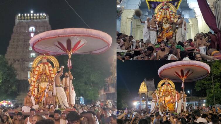 Adi Guruda sevai Gajendra Moksam Utsavam at Kanchipuram Varadaraja Perumal Temple tnn Aadi Garuda sevai:  காஞ்சிபுரம் வரதராஜ பெருமாள் கோயில்.. ஆடி கருட சேவை கோலாகலம்..