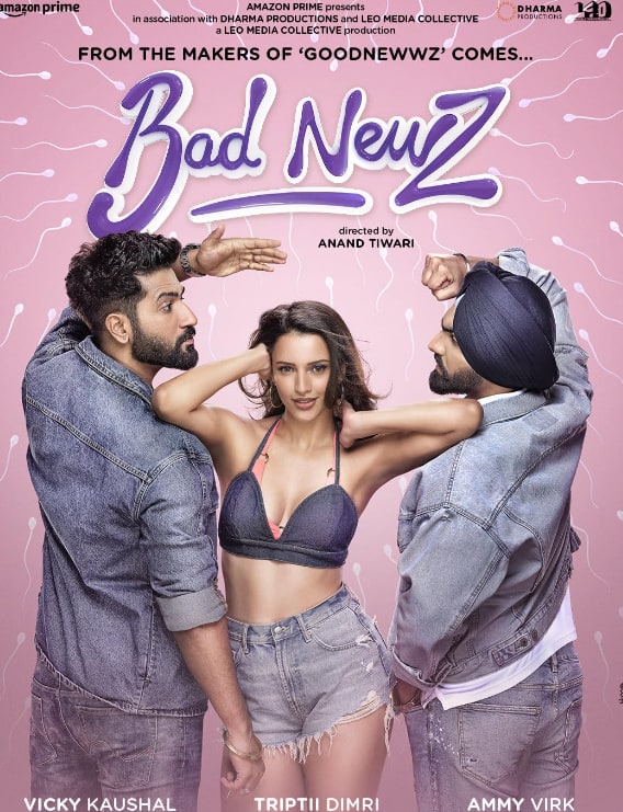 'बैड न्यूज' का निर्देशन आनंद तिवारी ने किया है. ये फिल्म करण जौहर के धर्मा प्रोडक्शंस द्वारा प्रोड्यूस की गई है. इस कॉमेडी-ड्रामा फिल्म में विक्की कौशल के अलावा तृप्ति डिमरी और एमी विर्क ने भी अहम रोल प्ले किया है. फिल्म में नेहा धूपिया, शीबा चड्ढा भी महत्वपूर्ण भूमिकाओं में हैं. फिल्म की कहानी हेटेरोपैटरनल सुपरफेकुंडेशन यानी एक रिप्रॉडक्शन प्रोसेस जिसमें जुड़वां बच्चे एक ही मां के होते हैं, लेकिन उनके बायोलॉजिकल पिता अलग-अलग होते हैं के कॉन्सेप्ट पर बेस्ड है.