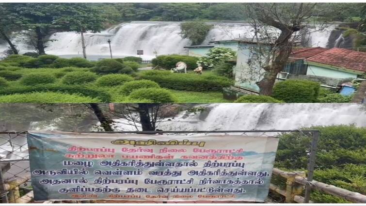 Tourists have been banned 7th day from bathing in the Thirparappu waterfalls. குமரியின் குற்றாலமான திற்பரப்பு அருவியில் சீறிப்பாயும் தண்ணீர்..! தொடரும் தடை..! சுற்றுலா பயணிகள் ஏமாற்றம்..!