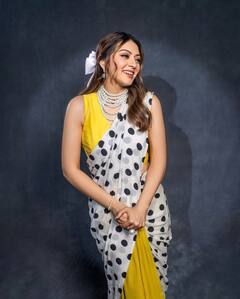 Hansika Motwani Gives Retro Vibes In A Polka Dot Saree; SEE PICS