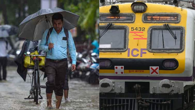 Heavy Rain in Mumbai Thane Kalyan Dombivli intense rain spell may local train service may affected Mumbai Rain: मुंबईत तुफान पाऊस, ठाणे जिल्ह्यात ऑरेंज अलर्ट; लोकल ट्रेनच्या वाहतुकीवर परिणाम होण्याची शक्यता