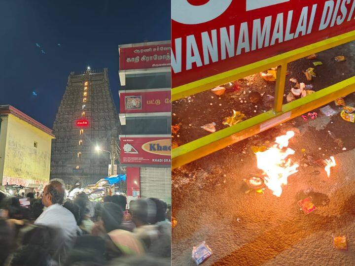 இந்நிலையில் ஆடி மாத பெளர்ணமி விடுமுறை நாட்களான சனி, ஞாயிற்றுக்கிழமையில் வந்ததால், வழக்கத்தை விட அதிகமான மக்கள் சுவாமி தரிசனம் செய்ய வந்தனர்.