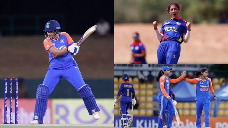 india beats nepal by 82 runs women asia cup 2024 shafali verma fifty then bowlers deepti sharma radha yadav did fabulous job INDW vs NEPW: बंपर जीत से सेमीफाइनल में टीम इंडिया, बढ़िया बैटिंग के बाद गेंदबाजी में बरपाया कहर; नेपाल को 82 रन से रौंदा