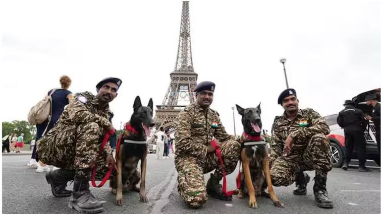 Paris Olympics 2024  Ten member Indian K9 team in Paris for Olympic security Paris Olympics 2024: పారిస్‌ ఒలింపిక్స్‌ విధుల్లో భారత జాగిలాలు