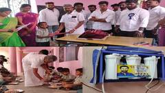 சீருடை,  பிரியாணி வழங்கி அரசுப் பள்ளியில் பிறந்தநாள் கொண்டாடிய மதுரை சூர்யா ரசிகர்கள்