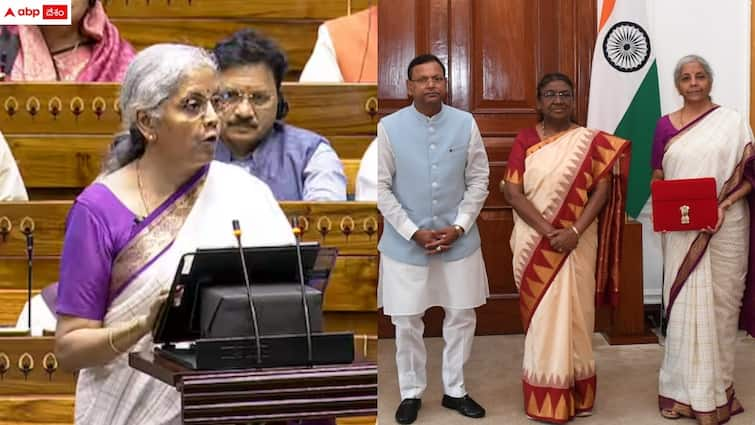 finance minister nirmala sitharaman opted for white magenta silk saree while presenting union budget 2024 Nirmala Sitharaman: బడ్జెట్ వేళ తెలుపు రంగు చీరకట్టులో నిర్మలమ్మ - ప్రత్యేకత ఏంటో తెలుసా?