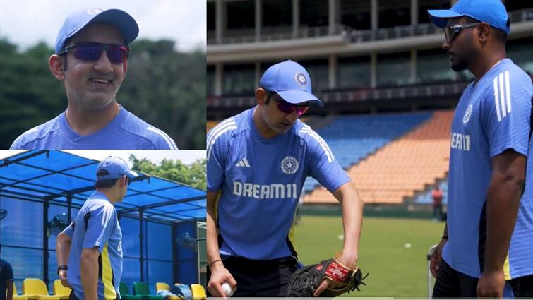 team india head coach gautam gambhir batting tips sanju samson ahead india vs sri lanka series 2024 IND vs SL: देखो, ऐसे करते हैं बैटिंग..., श्रीलंका जाते ही एक्शन में हेड कोच गंभीर; संजू सैमसन को दिया गुरुमंत्र