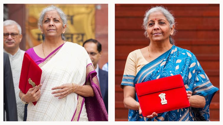 Nirmala Sitharaman Different Sarees For Budget Announcements Over The Years Nirmala Sitharaman's Sartorial Choices For Budget Announcements