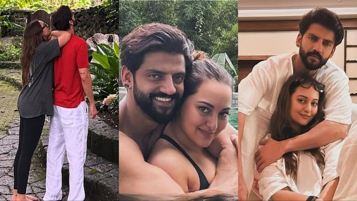 Sonakshi Sinha-Zaheer Iqbal Photos: सोनाक्षी सिन्हा और जहीर इकबाल की शादी को 1 महीना पूरा हो चुका है. इस खास मौके पर एक्ट्रेस ने अपने पति संग कुछ खास तस्वीरें शेयर की हैं.