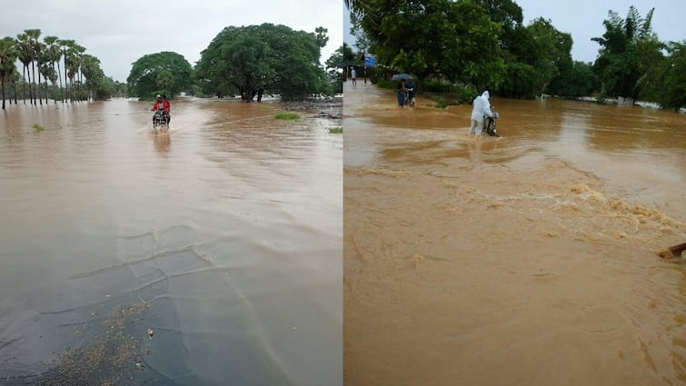 Godavari river increased Water level Chhattisgarh Telangana highway closed Due to Flood ann गोदावरी नदी का जल स्तर बढ़ा, छत्तीसगढ़-तेलंगाना हाईवे बंद, NH पर वाहनों की लगी लंबी कतार