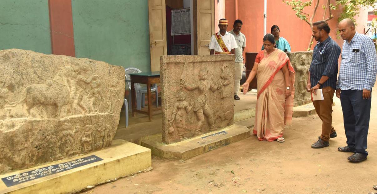 அதியமான் கோட்டை வளாகத்தில் நடு கற்கள் அகல் வைப்பகம் பணிகள் விரைவில் தொடங்கும் - தருமபுரி  ஆட்சியர் உறுதி