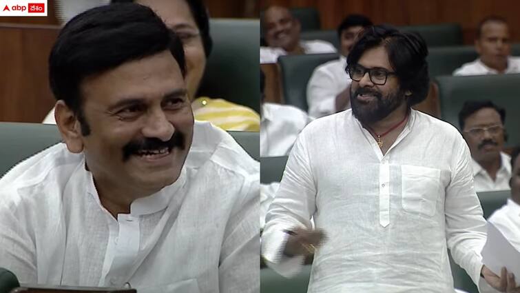 ap deputy cm pawan kalyan laughing comments in ap assembly Pawan Kalyan: 'రఘురామ గారు మీ నుంచి మేం చాలా నేర్చుకోవాలి' - ఏపీ అసెంబ్లీలో నవ్వులు పూయించిన డిప్యూటీ సీఎం పవన్ కల్యాణ్