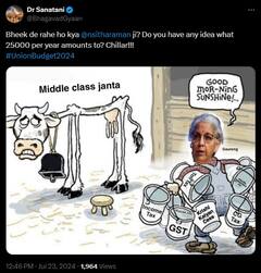 Union Budget 2024: मोदी सरकार ने बढ़ाई सालाना टैक्स छूट, चिल्लर बता बोले लोग- FM निर्मला सीतारमण से...