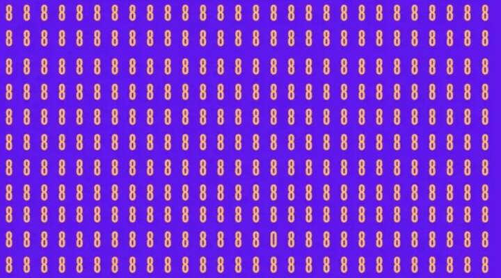 दी गई तस्वीर एक भ्रामक तस्वीर है, जो आपके दिमाग और आंखों की पुतलियों को झकझोर देने के लिए काफी है. इस तस्वीर में आपको कई सारी सम संख्या 8 के रूप में दिखाई दे रही होगी. लेकिन इसमें एक रहस्यमयी संख्या छिपी है जिसे आपको खोज निकालना है.