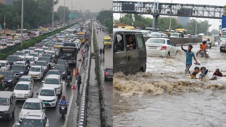 Gurugram Waterlogging: गुरुग्राम में बारिश ने प्रशासन की पोल खोल दी है. हल्की बारिश से जगह-जगह जलभराव हो गया. हाईवे पर भी तीन-चार फीट पानी जमा हो गया.