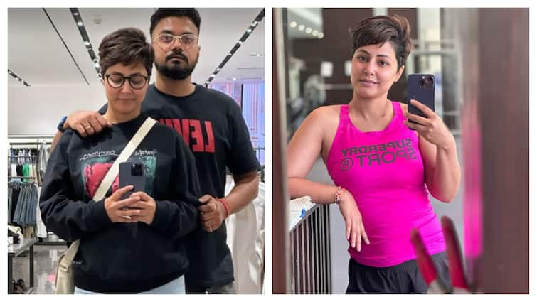 Hina Khan Shares Picture With Her Partner Rocky Jaiswal Amid Battle With Breast Cancer Hina Khan Shares Picture With Her Partner Rocky Jaiswal: 'My Strength'