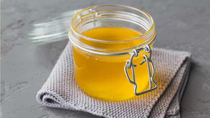 Ghee: Ghee is clarified butter made by removing milk proteins. It’s suitable for high-heat cooking and is often used in Indian cuisine. Ghee is lactose-free making it great for those with dairy intolerances and it has a high smoking point, which makes it suitable for deep frying. Ghee solidifies at room temperature and is keto-friendly, providing vitamins A and E. (Image Source: Canva)