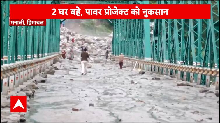 Cloudburst Causes Major Destruction On Manali-Leh Highway, Debris Blocks The Way | ABP News