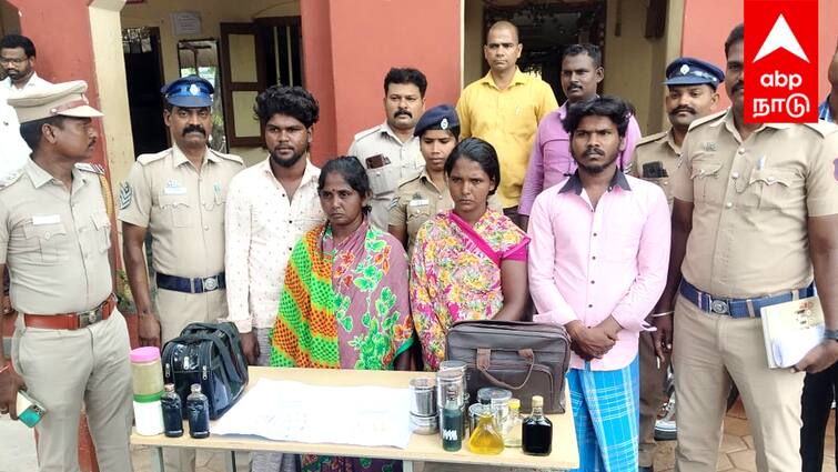 Villupuram 4 people including 2 women arrested for robbing gold jewelry near mailam - TNN நாட்டு மருத்துவம் செய்யும்போது நகை இருக்கக் கூடாது கழட்டி வைங்க... விபூதி அடித்த கூட்டு களவாணி