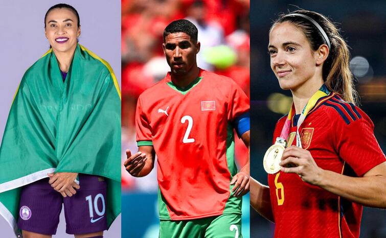 Top Football Players at Paris Olympics 2024 Marta Aitana Bonmati Achraf Hakimi Alexandre Lacazette Paris Olympics 2024 Football: ओलिंपिक 2024 गोल्ड की तलाश में फुटबॉल खिलाड़ी पहुंचे पेरिस, इन दिग्गजों पर रहेंगी नजरें