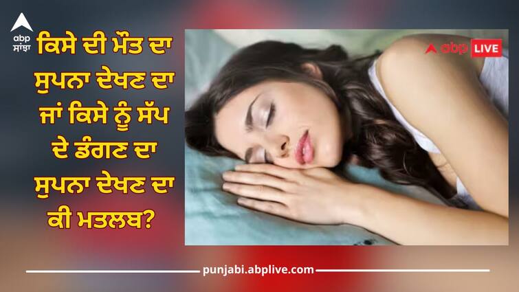 why do dreams come at night know what is truth in dreams details inside ਰਾਤ ਨੂੰ ਕਿਉਂ ਆਉਂਦੇ ਸੁਫਨੇ, ਦੂਜਿਆਂ ਦੀ ਮੌਤ ਦੇਖਣਾ ਜਾਂ ਸੱਪ ਦੇ ਡੰਗੇ ਜਾਣ ਦਾ ਸੁਪਨਾ ਕੀ ਹੁੰਦੈ ਸੱਚ