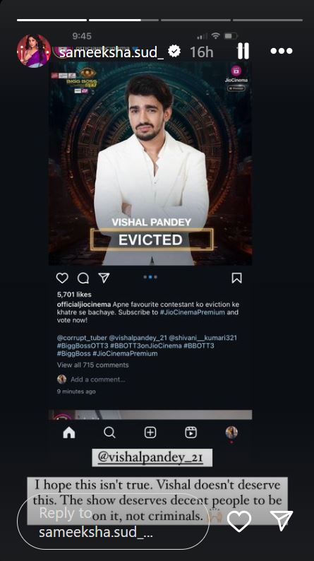 Bigg Boss OTT 3: Jio Cinema Accidentally Announces Vishal Pandey's Elimination, Deletes Later