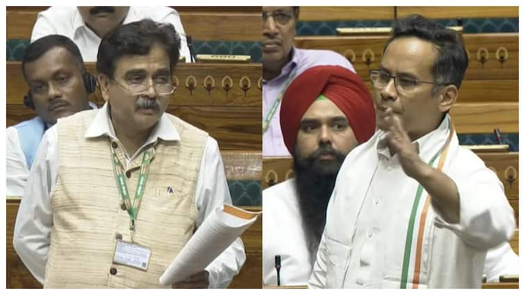 Budget Session 2024 Uproar in Lok Sabha over the statement of BJP MP Abhijit Gangopadhyay on Gaurav Gogoi BJP सांसद ने किसे भरे सदन में कह दिया स्टुपिड, सदन में फिर हुआ हंगामा तो स्पीकर ने भी लगाई क्लास