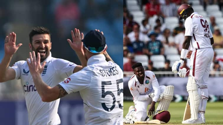 england pacer mark wood broke kevin sinclair arm trent bridge rules out of fourth match will be replaced by gudakesh motie eng vs wi ENG vs WI: बेरहम इंग्लैंड का घातक गेंदबाज, तोड़ दिया वेस्टइंडीज के प्लेयर का हाथ; वीडियो देख रह जाएंगे सन्न