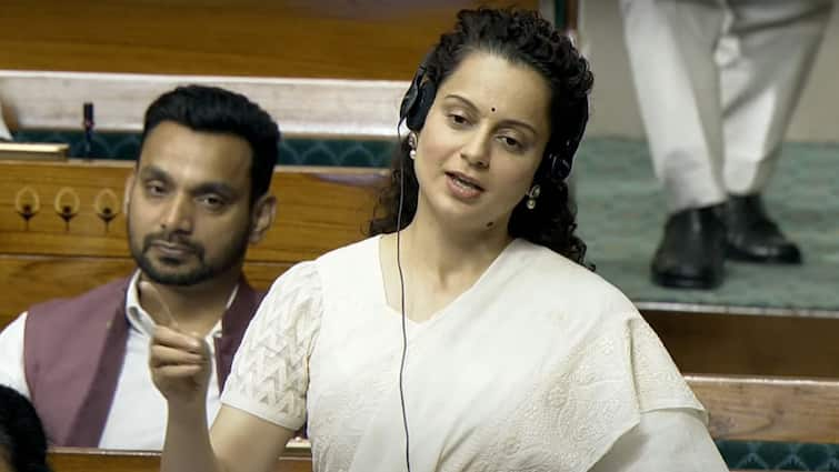 kangana ranaut attacks Himachal Pradesh Sukhvinder Singh Sukhu congress government in lok sabha लोकसभा में हिमाचल की कांग्रेस सरकार पर भड़कीं कंगना रनौत, 'दुख की बात है कि अभी भी...'