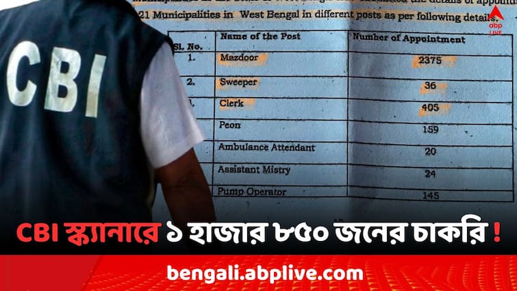 West Bengal Municipality recruitment Scam 1 thousand 850 candidates job has come in CBI investigation Recruitment Scam: CBI স্ক্যানারে পুরসভার ১ হাজার ৮৫০ জনের চাকরি ! অভিযোগের শীর্ষে দক্ষিণ দমদম..