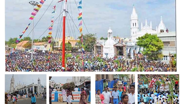 Thoothukudi Thuya Banimaya Mata Temple 442nd year festival started with flag hoisting - TNN தூய பனிமயமாதா பேராலய திருவிழா கொடியேற்றத்துடன் தொடக்கம்;  ஆகஸ்ட்  5ம் தேதி விடுமுறை அறிவிப்பு