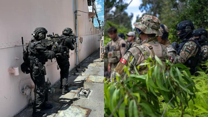 Indian MARCOS In RIMPAC-2024: भारतीय नौसेना के मार्कोस कमांडो अमेरिका के हवाई में मौजूद है. भारत के मार्कोस विभिन्न देशों के मरीन कमांडो के साथ सबसे बड़े युद्धाभ्यास RIMPAC- 2024 में शामिल हुए हैं.